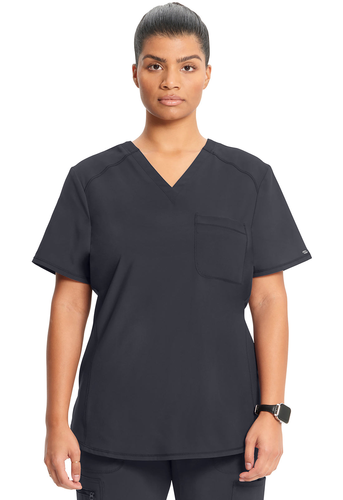 Women's Tuckable V-Neck Top - Pewter